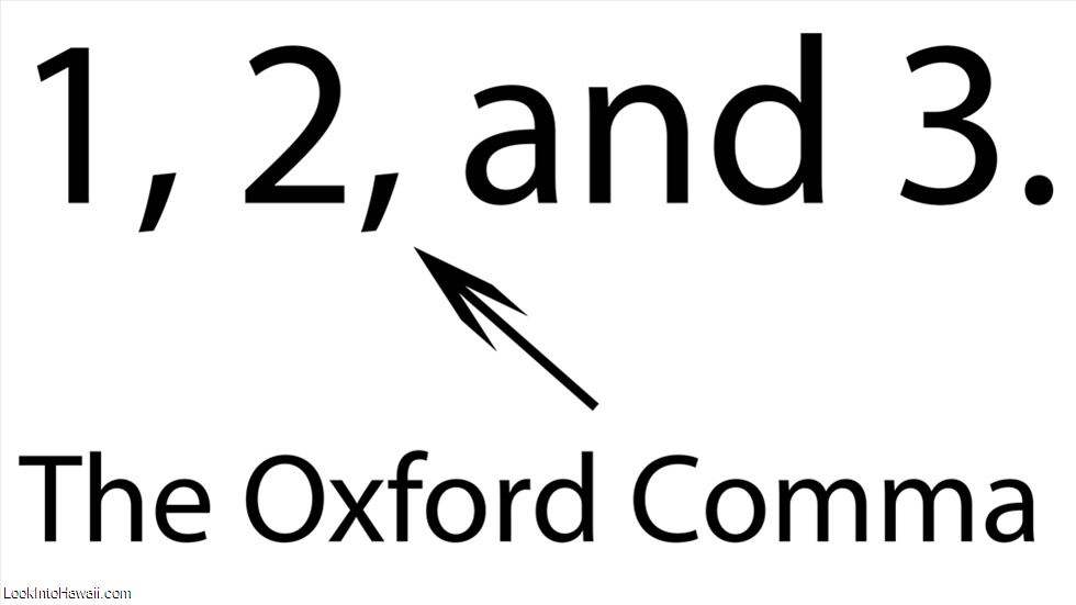 oxford comma in personal statement