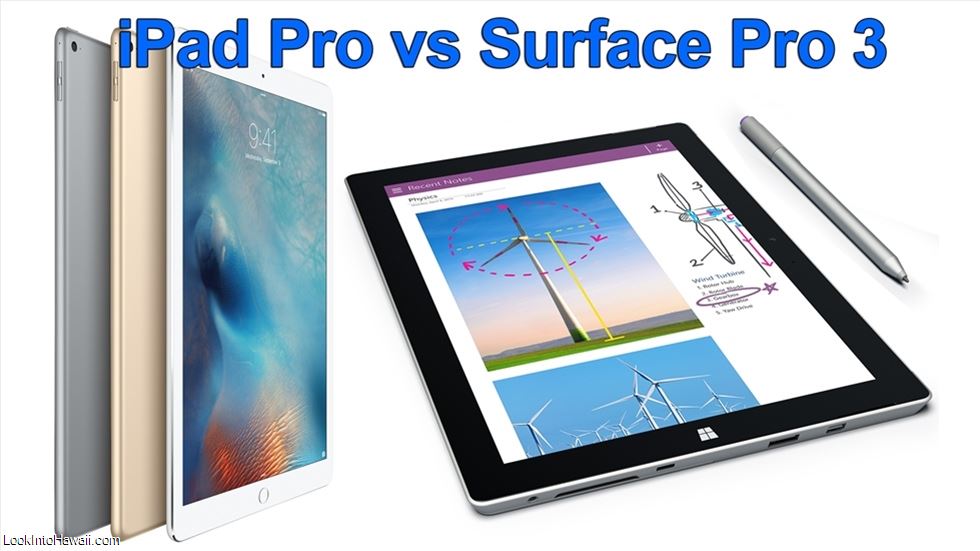 iPad Pro vs Surface Pro 3 & 4