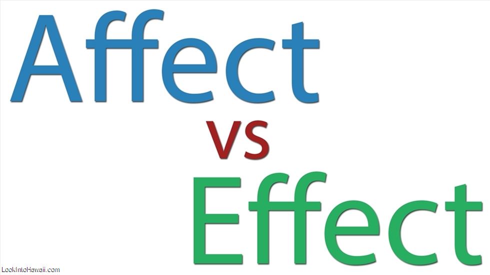 Affect Versus Effect